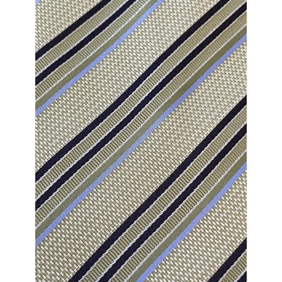 Milano Moda Green Blue Hand Made 100% Polyester Men’s Neck Tie Made In China - Picture 9 of 9